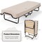 Costway Folding Bed w/Memory Foam Mattress Dust-Proof Bag Rollaway Metal Bed Sleeper Made in Italy